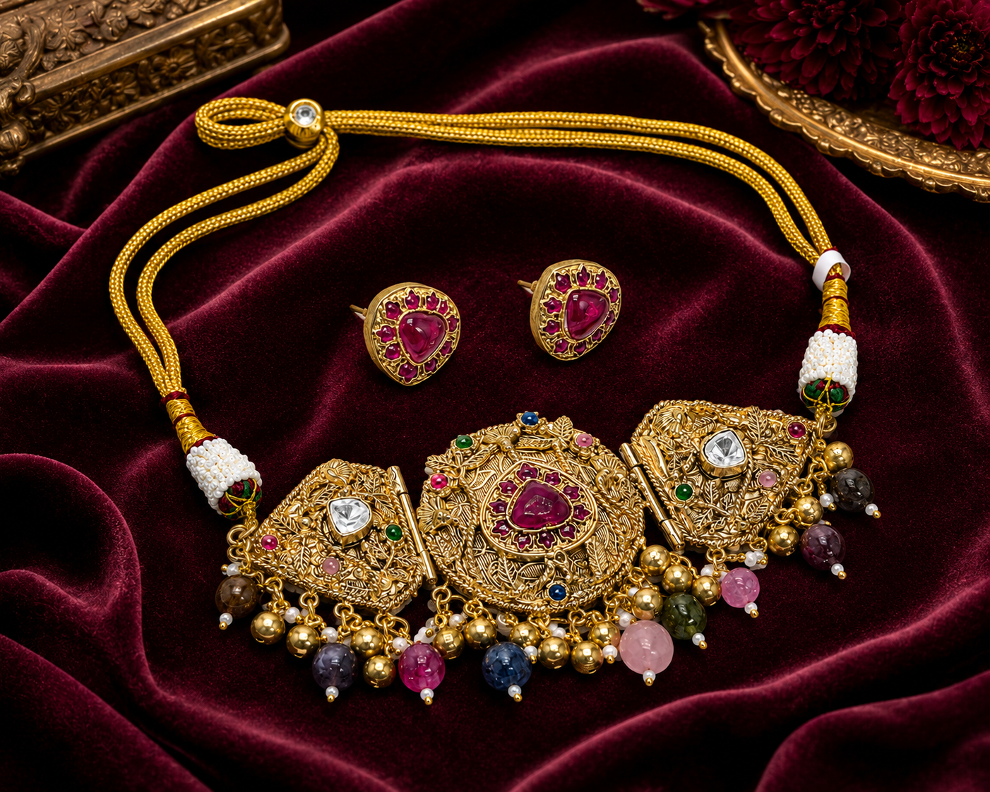Regal Ruby Heritage Choker Set