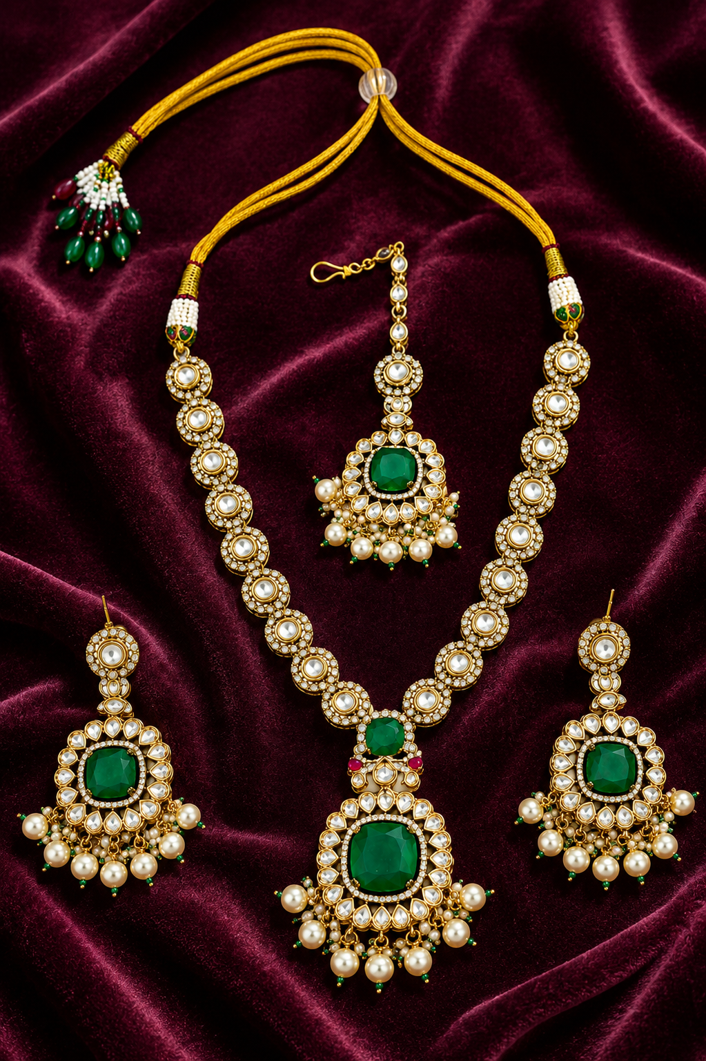 Midnight Elegance Dual Layer Necklace Set