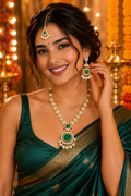 Midnight Elegance Dual Layer Necklace Set