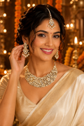 Pearl Ivory Floral Bridal Necklace Set