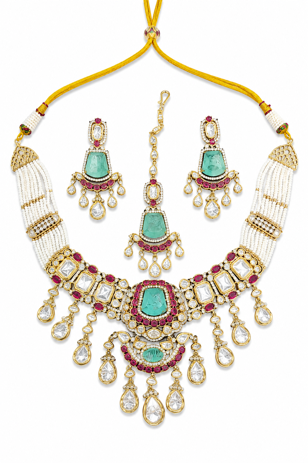 Aqua Heritage Bridal Choker Set