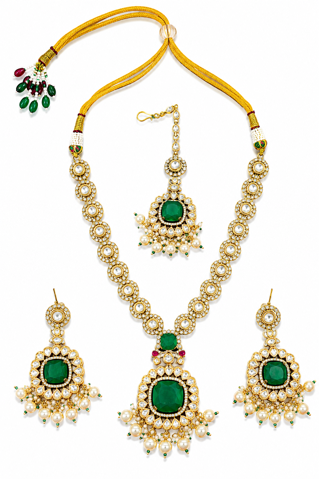 Midnight Elegance Dual Layer Necklace Set