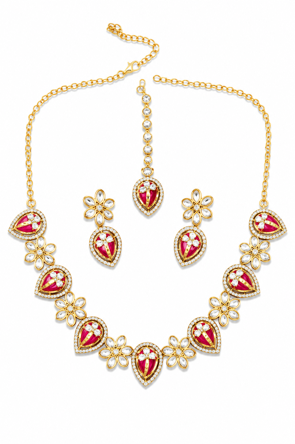 Emerald Peacock Heritage Necklace Set