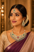 Pastel Polki Bridal Choker Set