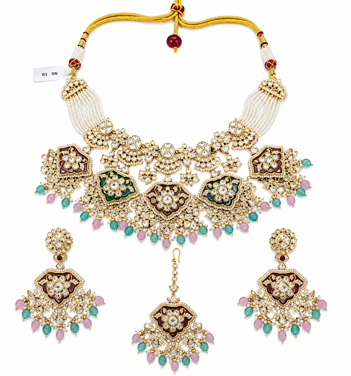 Designer Meenakari Polki Statement Choker Set