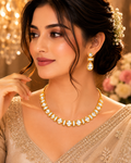 Oval & Baguette Crystal Necklace Set